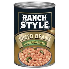 (5 Pack) Ranch Style Pinto Beans with Jalapeno Peppers, Vegan, 15 Ounce