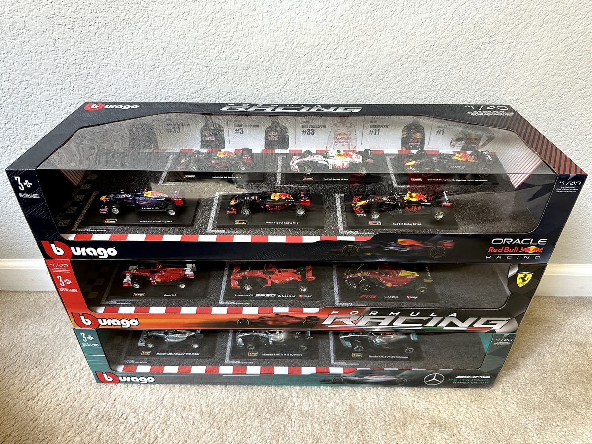 🔥Burago Red Bull, Ferrari & Mercedes Formula 1 F1 Die-Cast 1:43