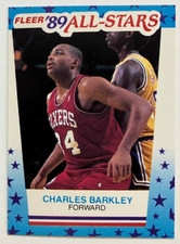 Charles Barkley 1989-90 FLEER  Sticker card #4! Excellent Cond!