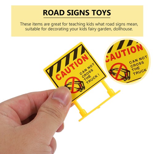 3 Count Traffic Sign Model Child Road Work Signs Simulation Micro Landscape Toy - Picture 8 of 12