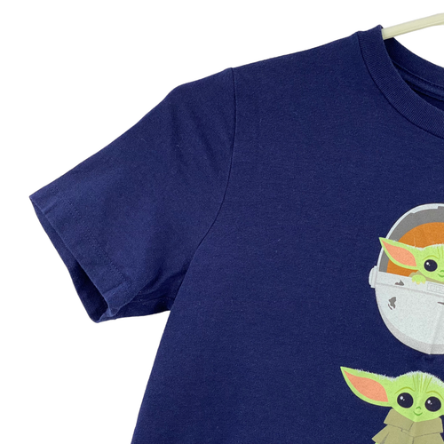 Old Navy Baby Yoda Youth Boys T-Shirt Size Medium Navy Blue Short Sleeve Graphic - Picture 7 of 10