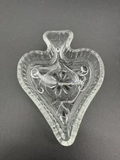 Indiana Glass Tiara Sandwich Clear Spade Shaped Trinket Ring Dish