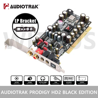 AUDIOTRAK PRODIGY HD2 BLACK EDITION PCI Sound Card 2CH 120dB=