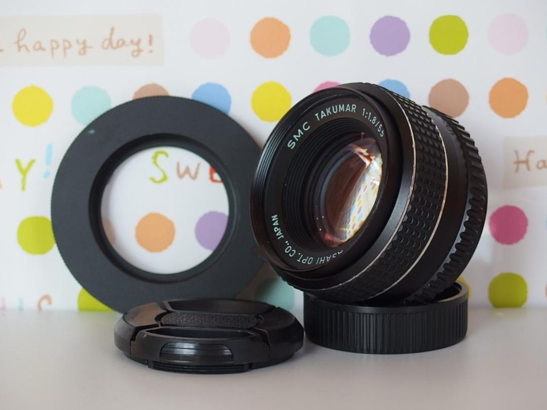 SMC Takumar 55mm F1.8 Canon EF マウントセット Smc Takumar 55mm f1.8 Canon EF Mount Lens Set for DSLR Used