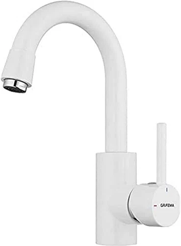 GRIFEMA Stainless Steel Basin Mixer Tap – 360° Swivel, Hot & Cold Water Cont