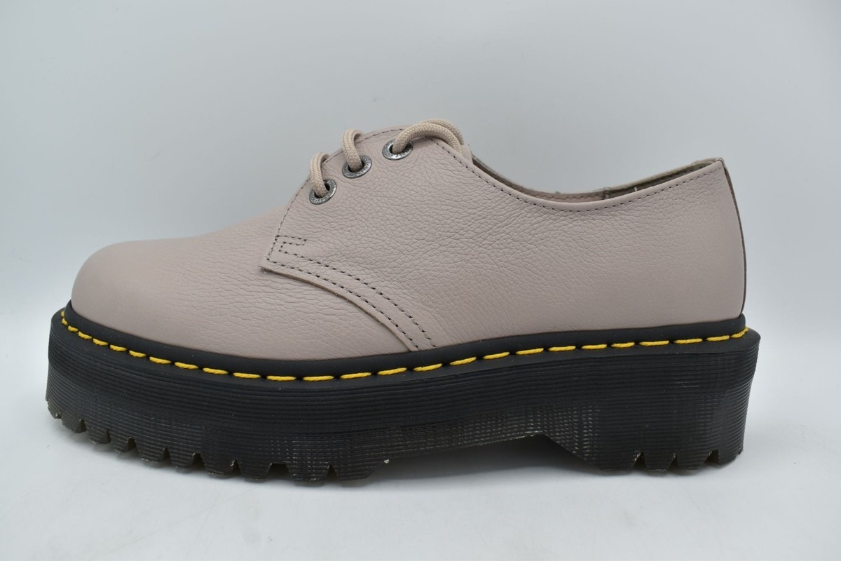 Dr. Martens Men\'s 1461 Quad II Platform Derby in Cool & Unique Vintage Taupe Dr Martens 1461 Womens Size 10 Quad II Vintage Taupe Pisa  main image 3