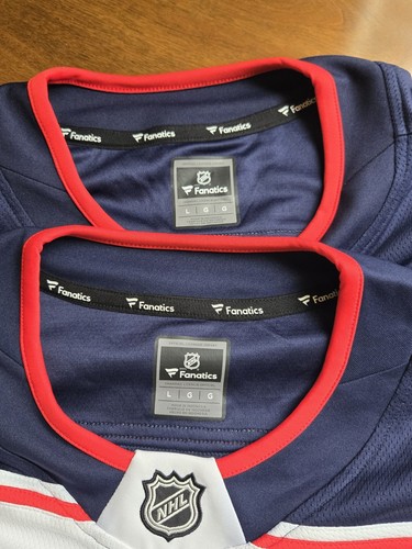Nuevas chaquetas azules de Fanatics Columbus Breakaway camiseta blanca para hombre talla grande - Imagen 7 de 7