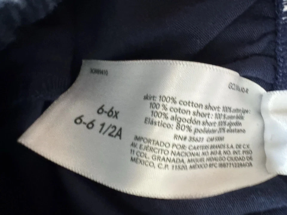 Pantalón Corto Estrella Azul Y Blanco Carters Niñas Talla 6 Nuevo Sin Etiquetas Foto 4 de 4