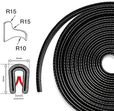 10M Profil Kantenschutz Kantenschutzprofil schwarz Keder Band Klemm Gummi PVC