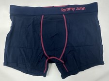 Tommy John Cool Cotton Navy Claret Red Stitch Trunk Large (19879)