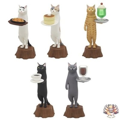 Set of 5 Cat Lab Cafe Mini Figure