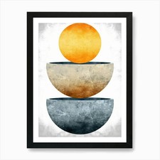 Three Bowls 1 Art Print Framed Wall Art Poster Canvas Print Picture