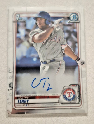 Curtis Terry - 2020 Bowman Chrome 1st Bowman Auto Texas Rangers