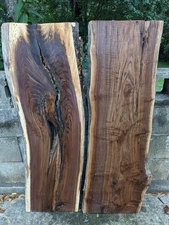 Black Walnut Slabs (Live Edge) River Table Set  (Epoxy set) NICE !!!