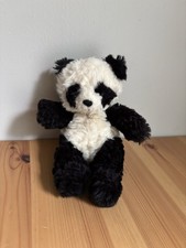 Vtg Russ Berrie Ping Black White Sitting Panda Bear Plush Animal 9"