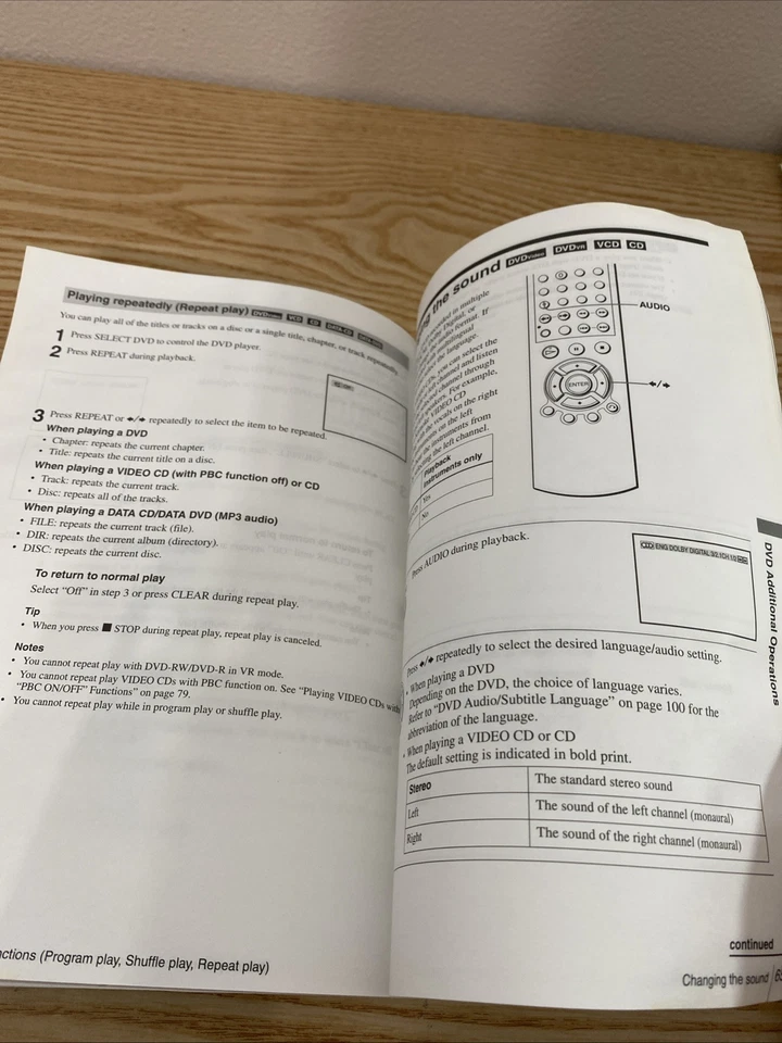 Sony DVD Player/ VCR SLV-D380P Operating Manual - Image 3 of 3