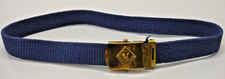 1950s Cub Scout Belt Wolf Blue Brass Buckle Vintage