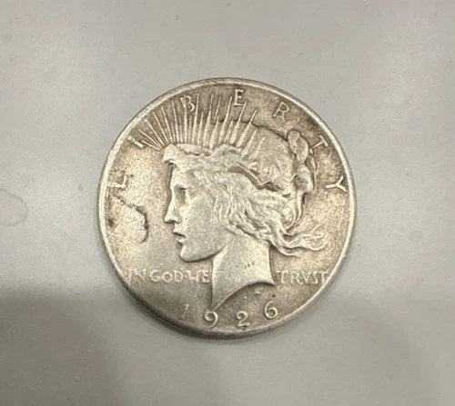 1926 Peace Dollar $1 Silver Coin, 90% silver