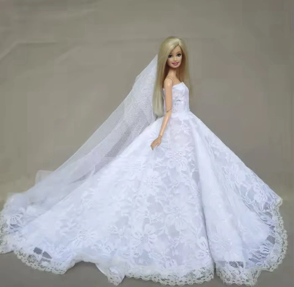 Vestito Barbie sposa / Abbigliamento Barbie , Bambola NON Inclusa