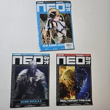 NEO MAGAZINE, ANIME ASIAN FILM MANGA MUSIC Lot Of 3
