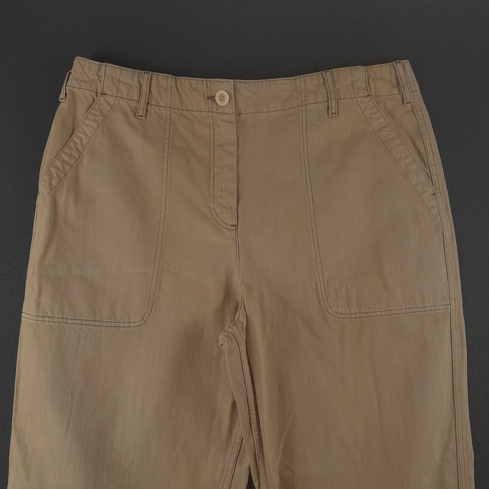 Toast Jeans Capri Style Women's UK 18 L27" Beige Wide Leg High Rise - Image 2 of 4