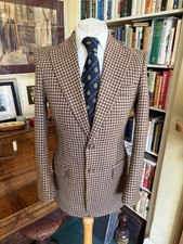Cad & The Dandy of Savile Row Bespoke Brown Houndstooth Tweed Jacket