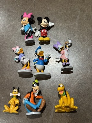 Disney Character Figures Mickey Minnie Daisy Donald Goofy Pluto Set of 6 Vintage