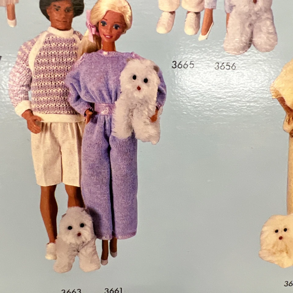 Vintage 1986 Barbie Pet Show Fashion Outfit No 3661 Purple New Old Stock - Image 3 of 4