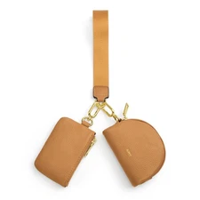 Mini Leather Wristlet Wallets for Women, RFID Blocking Wallet Women, Dual Pou...