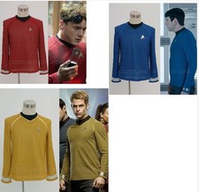 Star Trek First Officer Spock Shirt Blue Uniform Cosplay Costume Halloween Party