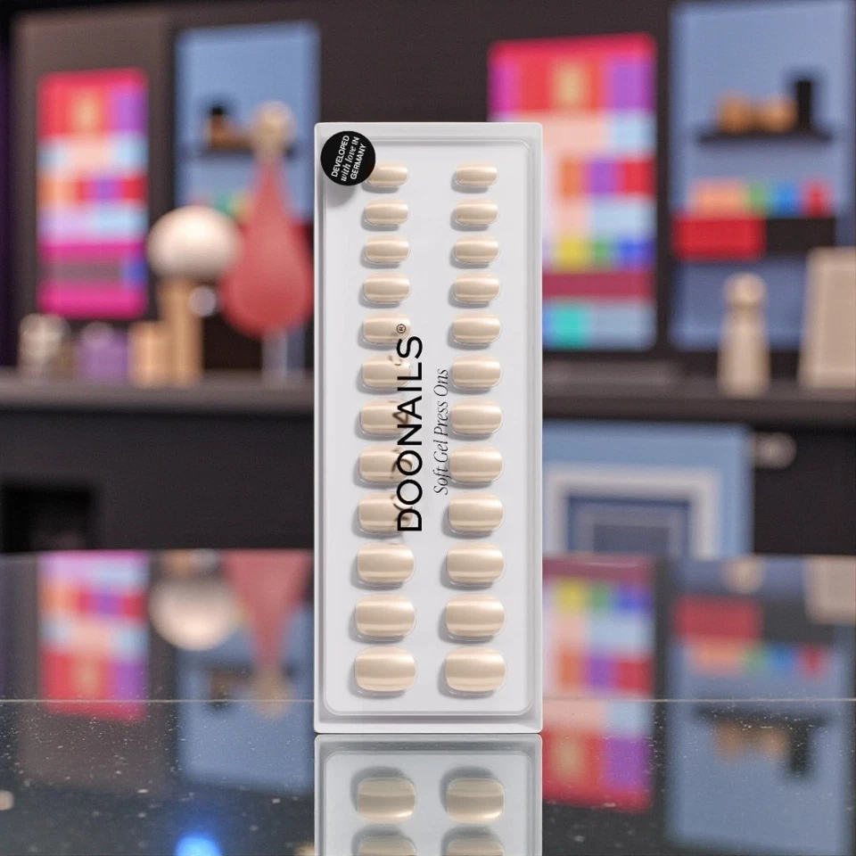 DOONAILS Soft Gel Press Ons Toffee Extra Short Square (Vegan) . Neu 💅