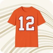 Tampa Bay Buccaneers #12 NFL Jersey T-Shirt - Front & Back 