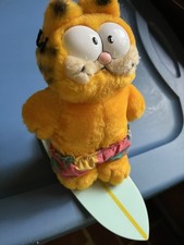 Dakin Garfield Wave Rider Plush w/ Surfboard Vintage 1987 MPN 03-7270