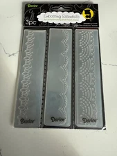 Darice Embossing Essentials Folder  1.5x6" 1217-76 3 Different Laces Crafts Art