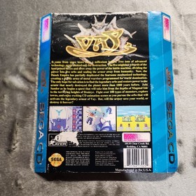 Vay - Sega CD Original Back Art Spine Card & Rear Case Piece Only, READ! 
