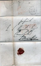 Postal History Pre-stamp. London & provincial. 'Blandford St/1d. PAID'. 1849