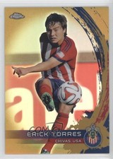 2014 Topps Chrome MLS Gold Refractor 14/50 Erick Torres #52 4k8