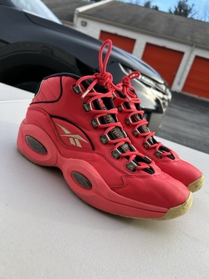 Reebok Hot Ones x Question Mid Iverson GV7093 Neon Cherry Black Size 11