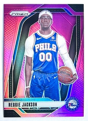 2024-25 Prizm Reggie Jackson Pink Holo Prizm Refractor SP #d /249 Philly 76ers