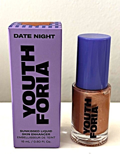 NIB Youthforia Date Night Sunkissed Liquid Skin Enhancer BRONZY .50FL Oz NIB