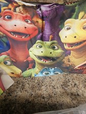 5 Pieces Dinosaurs Bed Sheets Set Twin for Boys 3D Realistic Dinosaur Green B...