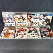 PlayStation 3 - Lot of 8 Sports Games - FIFA, Madden, MLB, NBA 2K, NHL, UFC