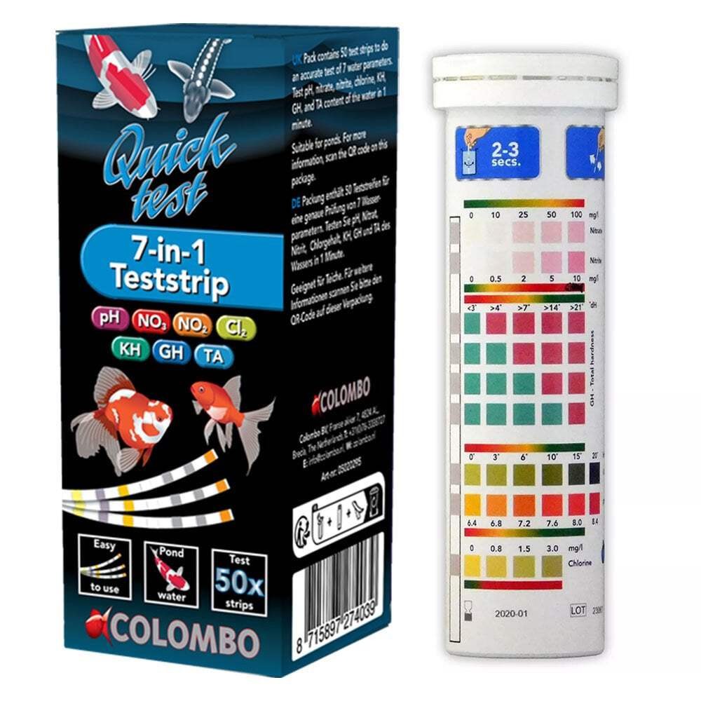 Colombo Quick Test 6 In 1 Aquarium Fish Tank Water Test Strips