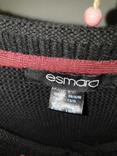 Esmara Süße Trachten Strickjacke Gr. 38 / 40 Schwarz mit Blumen bestickt - Bild 3 von 13