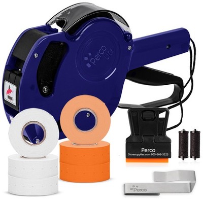 Lite 1 Line Price with Labels Kit - Includes 3 White Rolls, 1 Clip, 3 Fluores...