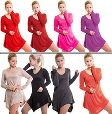 Eskaay Womens Long Sleeve Shirt Lightweight Soft Casual Evening Summer Tunic Top