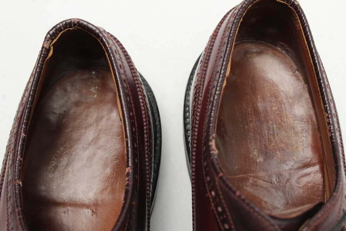 VTG Footjoy Shell Cordovan Mens Longwing Bluchers Shoes 9.5 AAA/A