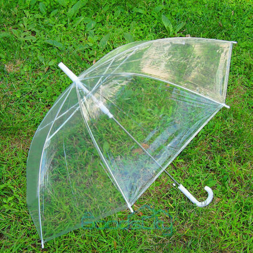 Arc Clear Full Dome Transparent 8 Ribs Rain Bubble Travel Clear 46" Umbrella X4 - Picture 7 of 10