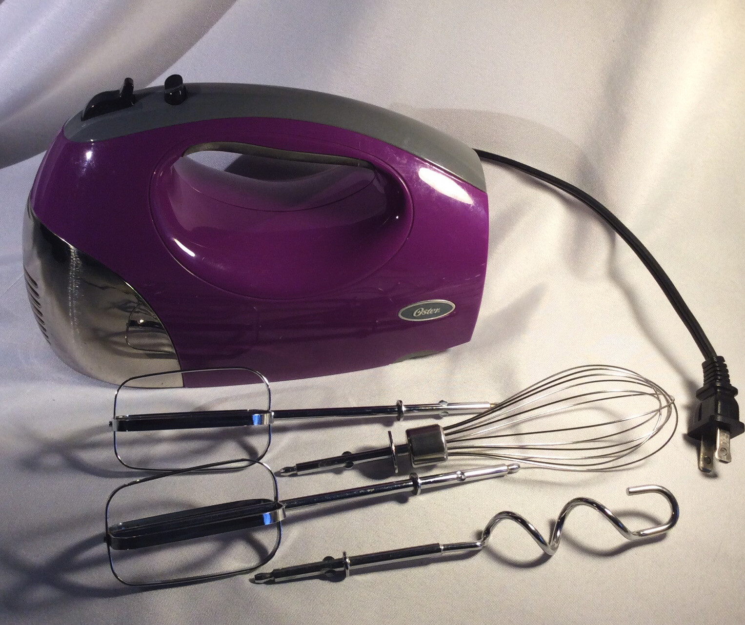 Oster Purple Electric Hand Mixer Retractable Cord With Accessories eBay