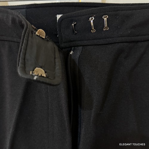 Pantalones estribos de esquí negros vintage Anne Klein para mujer 6 altos mezcla de nailon elásticos - Imagen 8 de 16
